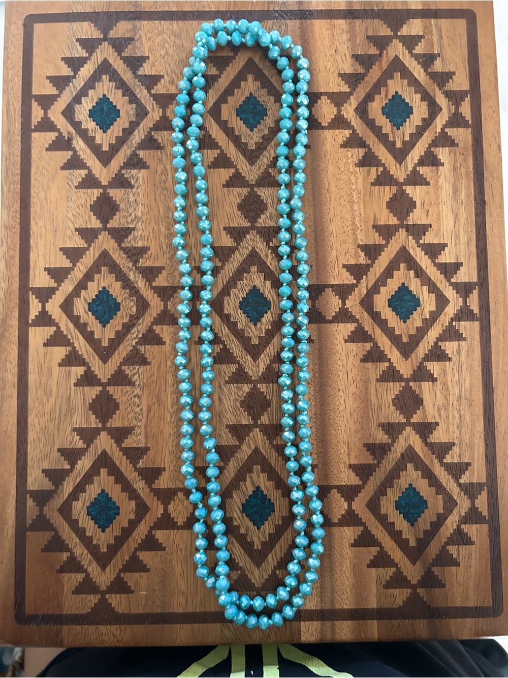 Turquoise Blue Faceted Beaded Women's Necklace